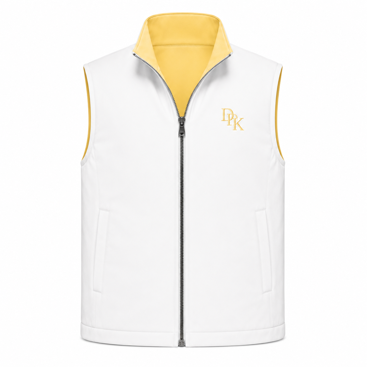 Veste Sans Manches Réversible Jaune Pâle