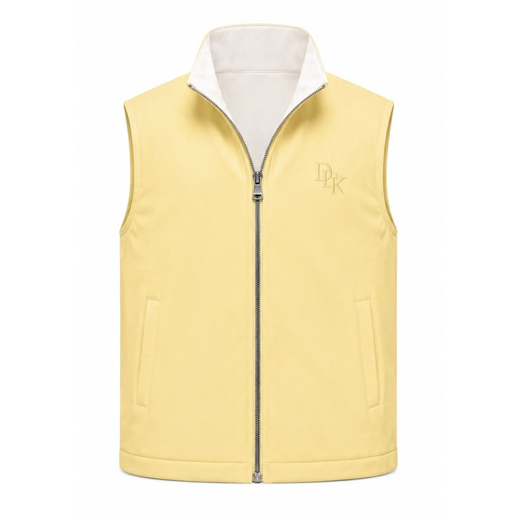 Veste Sans Manches Réversible Jaune Pastel