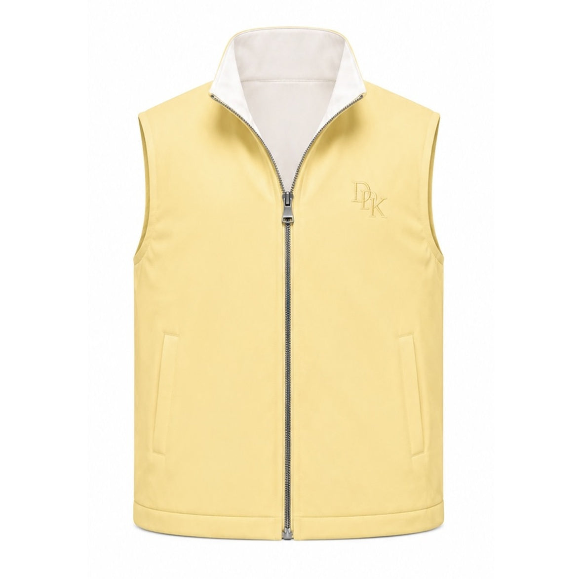 Veste Sans Manches Réversible Jaune Pâle