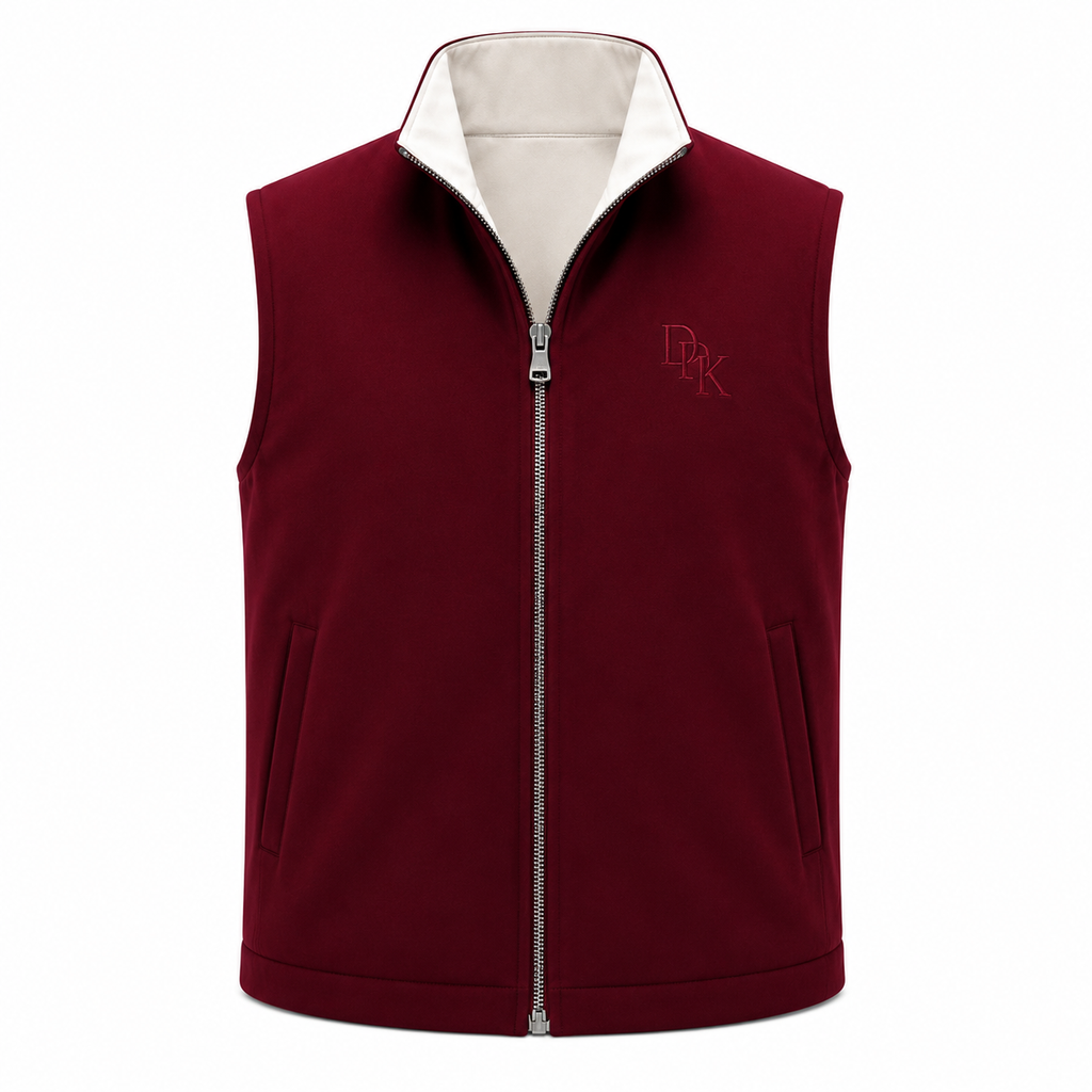Veste Sans Manches Réversible Bordeaux