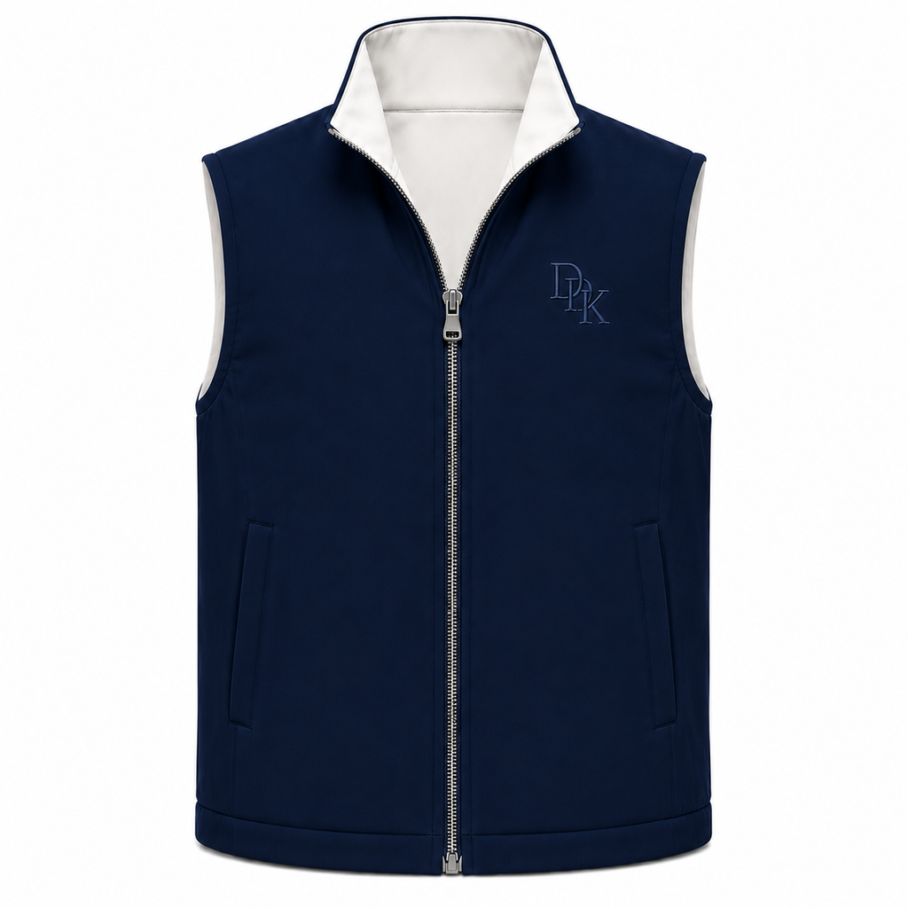 Veste Sans Manches Réversible Bleu Marine